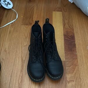 Dr. Martens Black Leather Lace-Up Boots